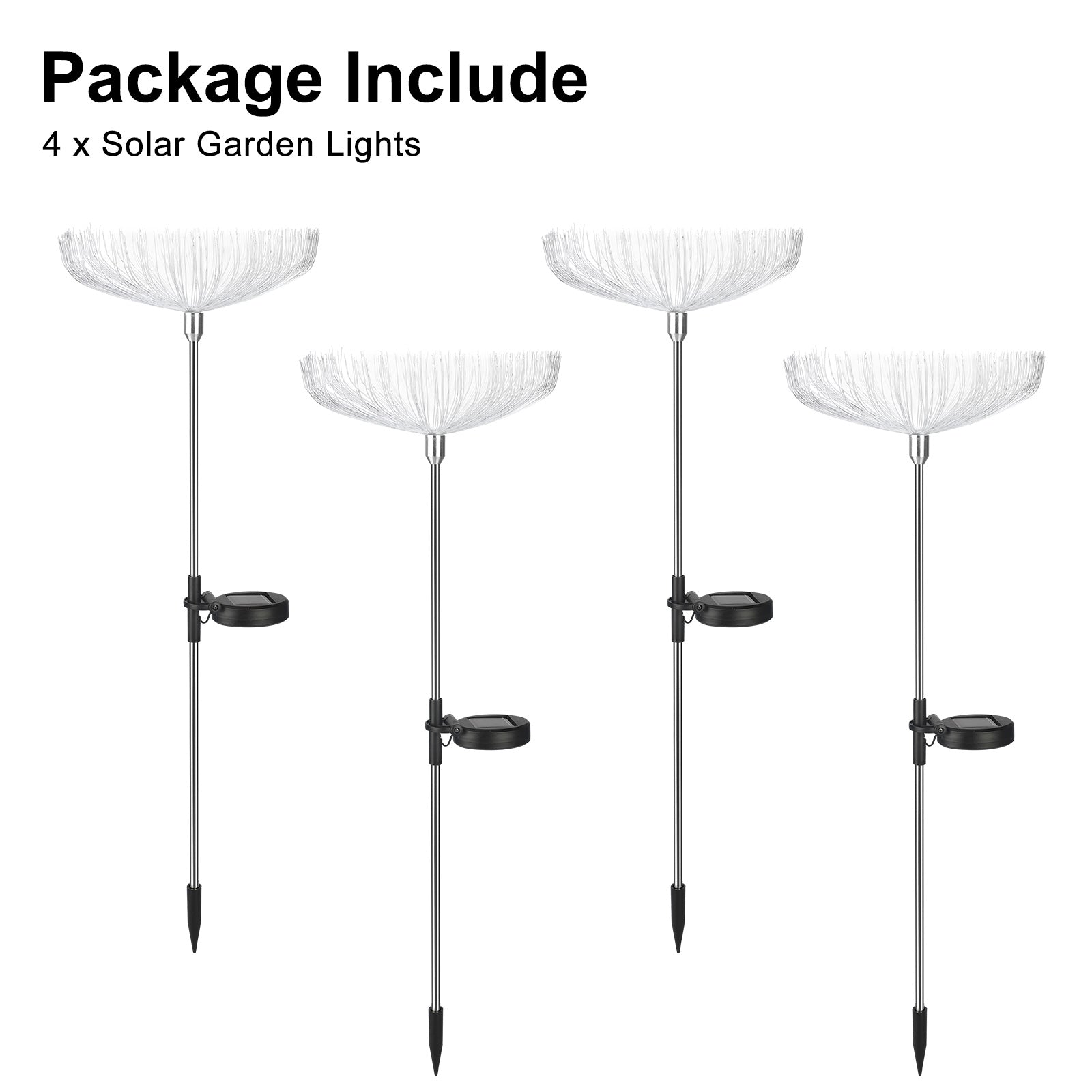 Solar Stake Lights Outdoor， EEEkit 7-Color Changing Solar Jellyfish Light Garden Flowers Stake Lights IP65 Waterproof for Patio Garden Yard Pathway (4pcs)