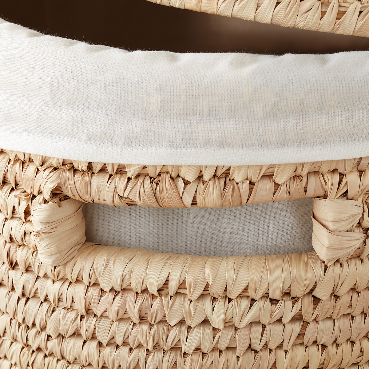 Round Palm Leaf Tapered Hamper