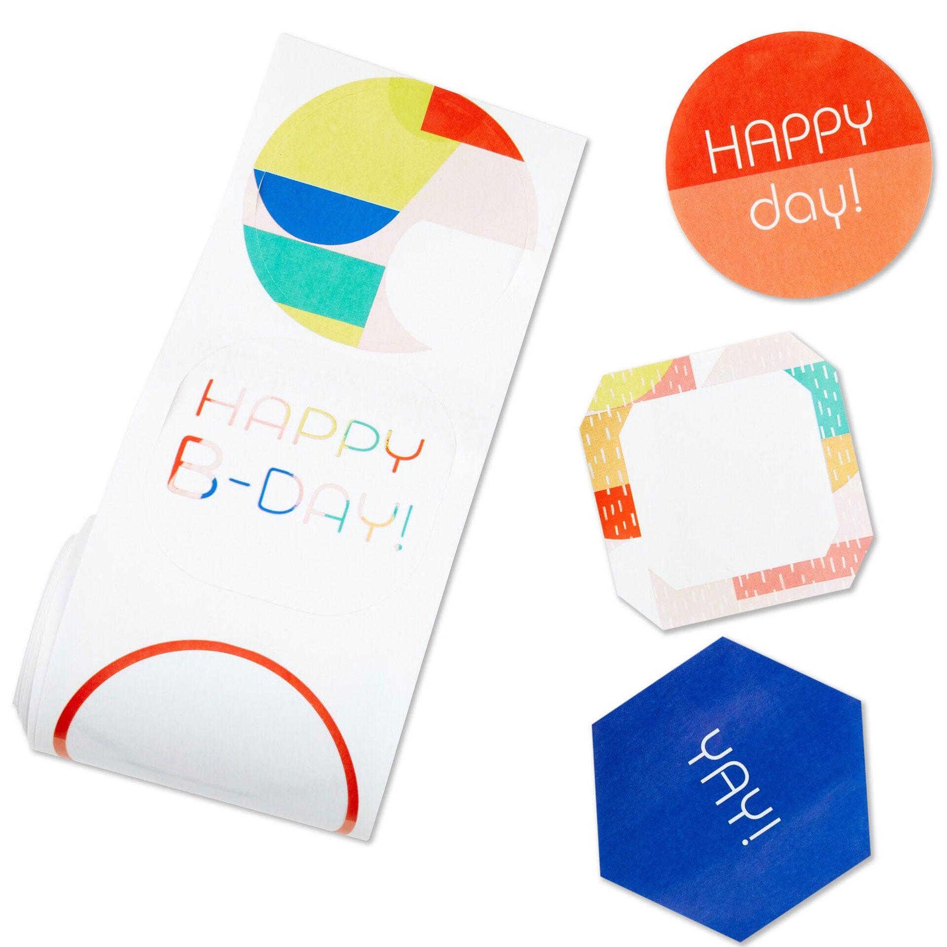 Hallmark  Happy Day Stickers on Roll, Pack of 27