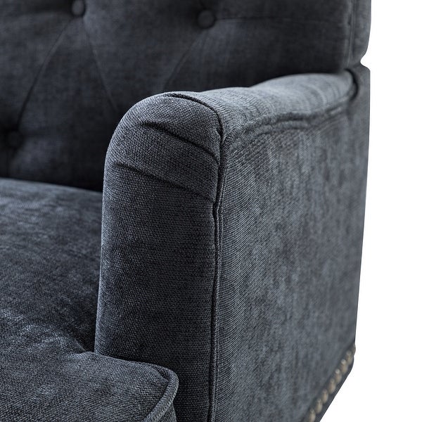 Geltrude Traditional Upholstered Accent Chair with Button Tufted Back Set of 2 by HULALA HOME