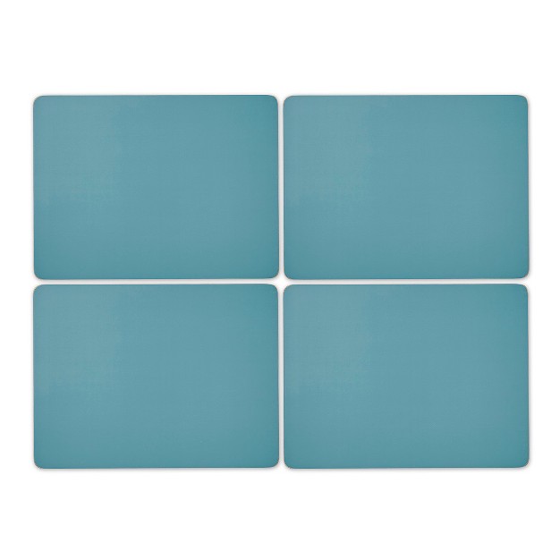 Pimpernel Evergreen Placemats Set Of 4 Cork backed Board Azure Hard Heat Resistant Mat Wipeable Placemat 15 7 X 11 7 Inch