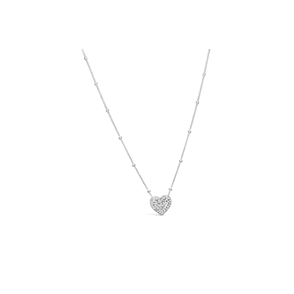 Stia  Charm & Chain Necklace Pavé Heart