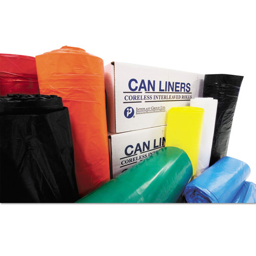 InteplastPitt Institutional Low-Density Can Liners | 10 gal， 0.35 mil， 24