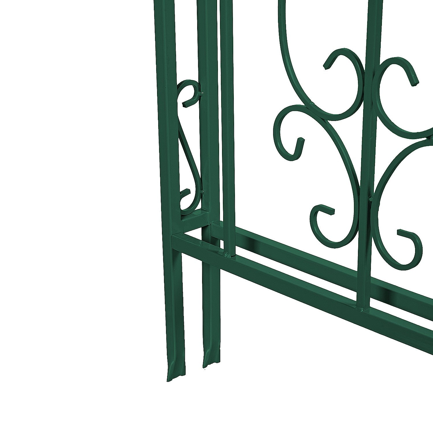 Evergreen Montebello Iron Garden Arbor, Forest Green- 53 x 84 x 23 Inches Fade and Weather Resistant Outdoor Decor