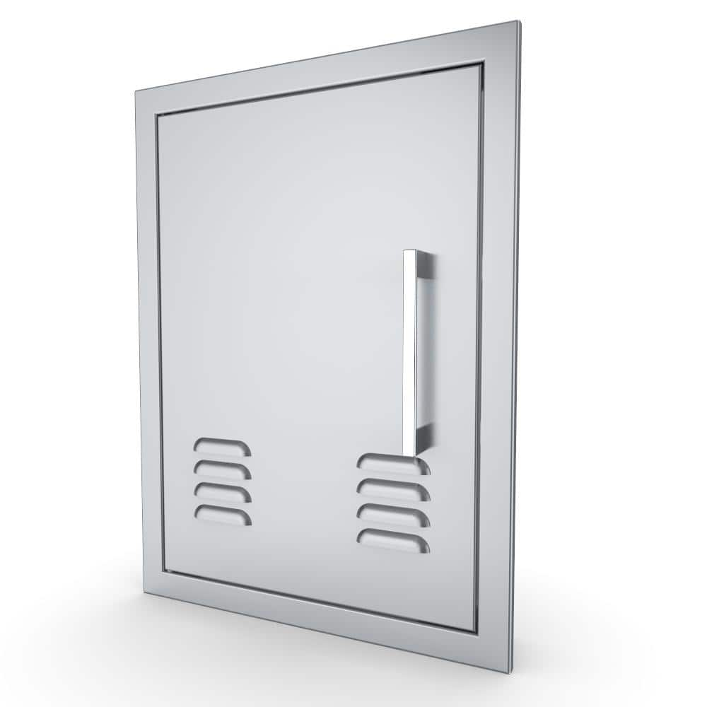 Sunstone Signature Series 17 in. x 23 in. 304 Stainless Steel Left Swing Vertical Vented Door BA-VDVL1420