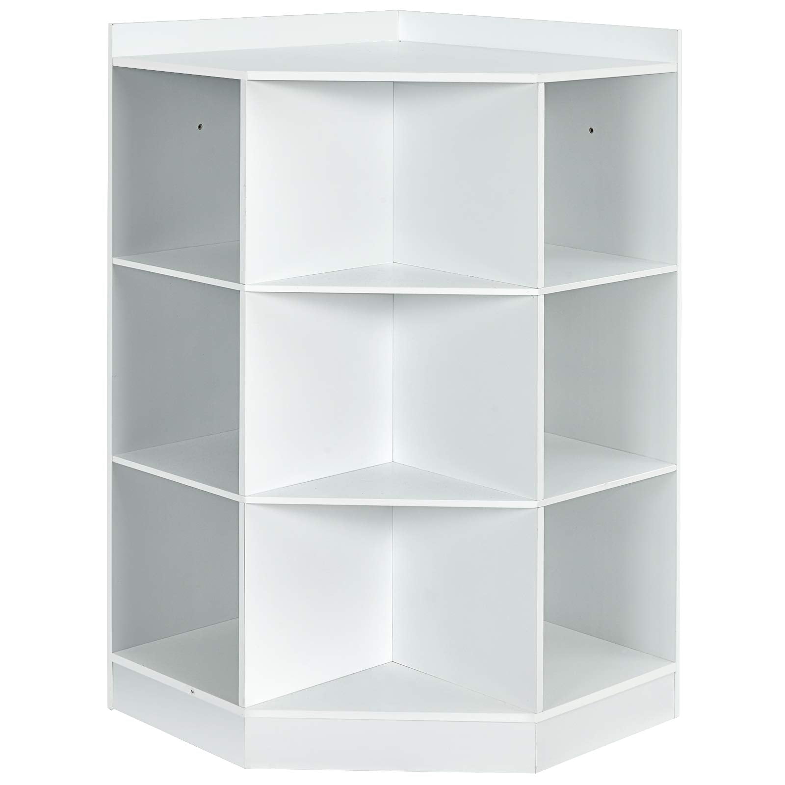 Costzon Children's Corner Cabinet with 6 Cubes and 3 Shelves