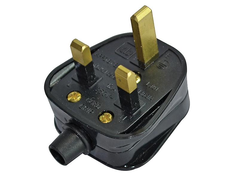 Faithfull Power Plus Black Plug 240 Volt 13 Amp FPPPLUG13R