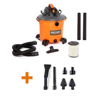 RIDGID 16 Gal. 5.0 Peak HP Nxt WetDry Shop Vacuum with Filter Locking Hose Accessories and Car Cleaning Kit HD1640C