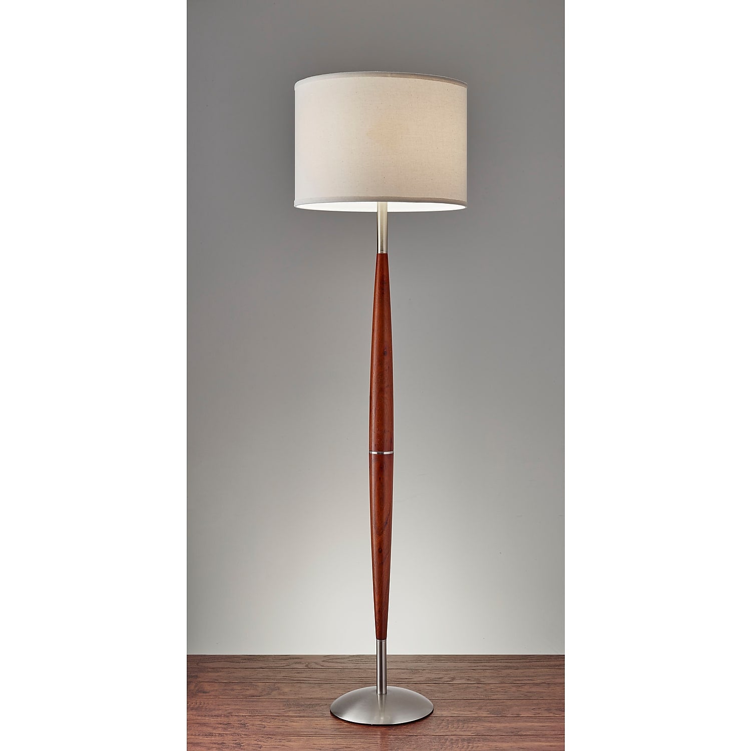 Adesso Hudson Floor Lamp, Maple Eucalyptus Wood