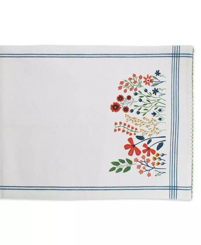 Design Imports Flower Garden Embellished Table Runner 14 x 72