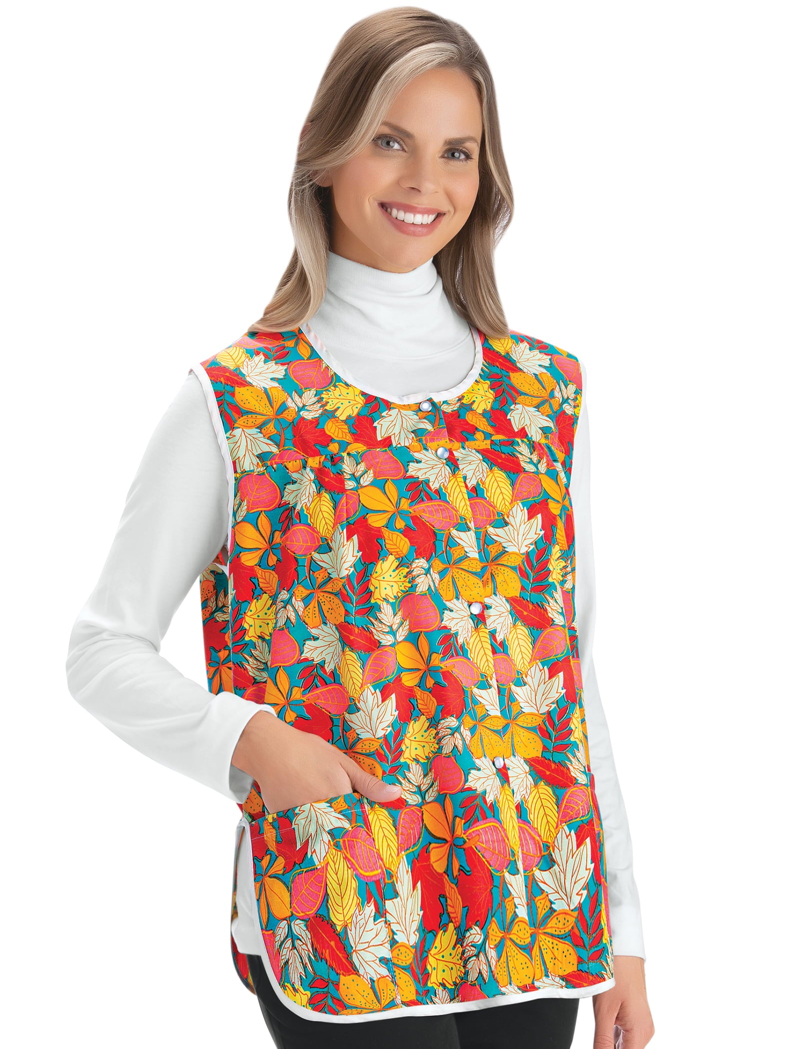 Fall Leaves Seasonal Cobbler Kitchen Apron with Pockets