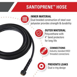 SIMPSON Santoprene 14 in. x 25 ft. Hose Attachment for 4000 PSI Pressure Washers 41182