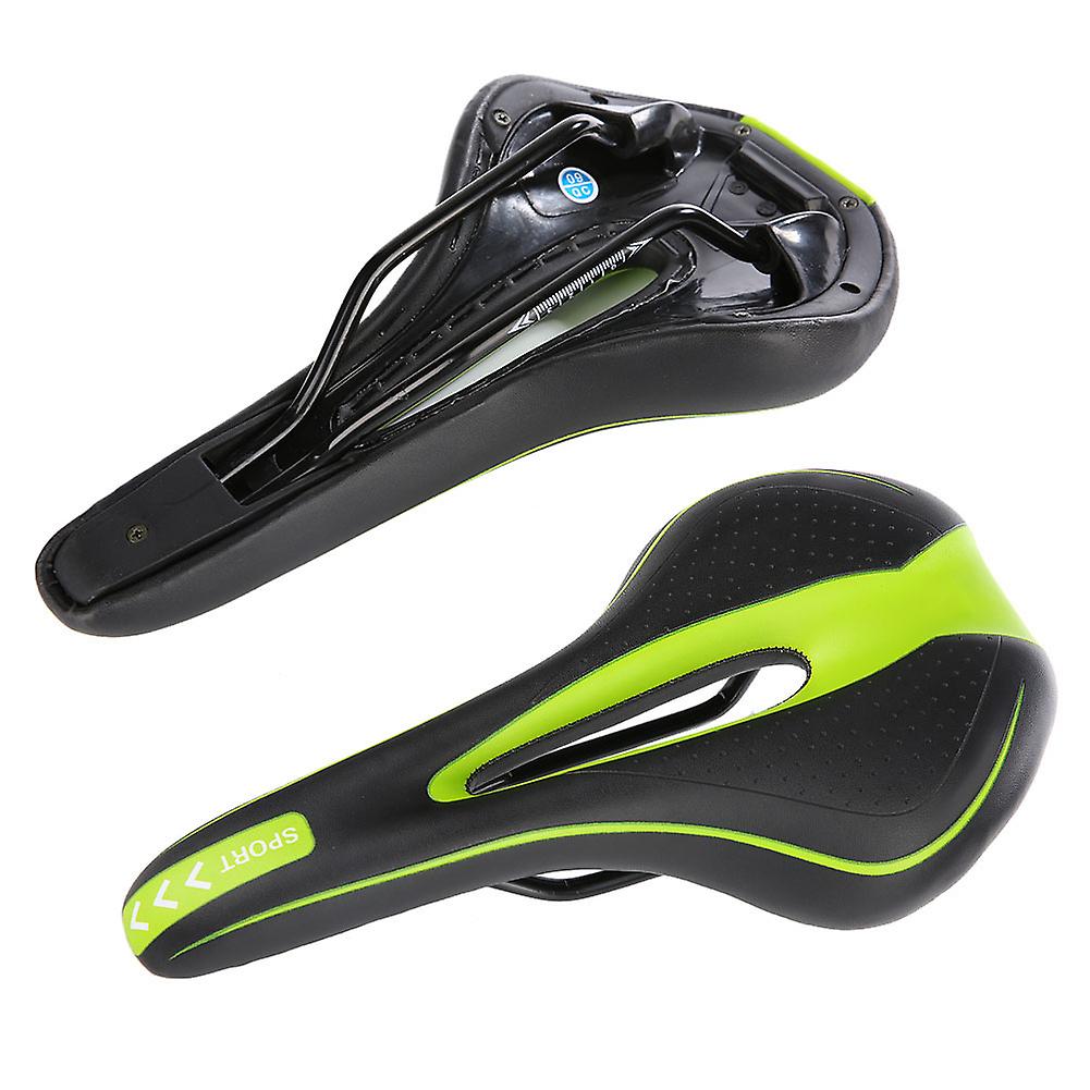 Mountain Road Bike Soft Seat Breathable Shockproof Saddle Replacement Bicycle Accessory (green)