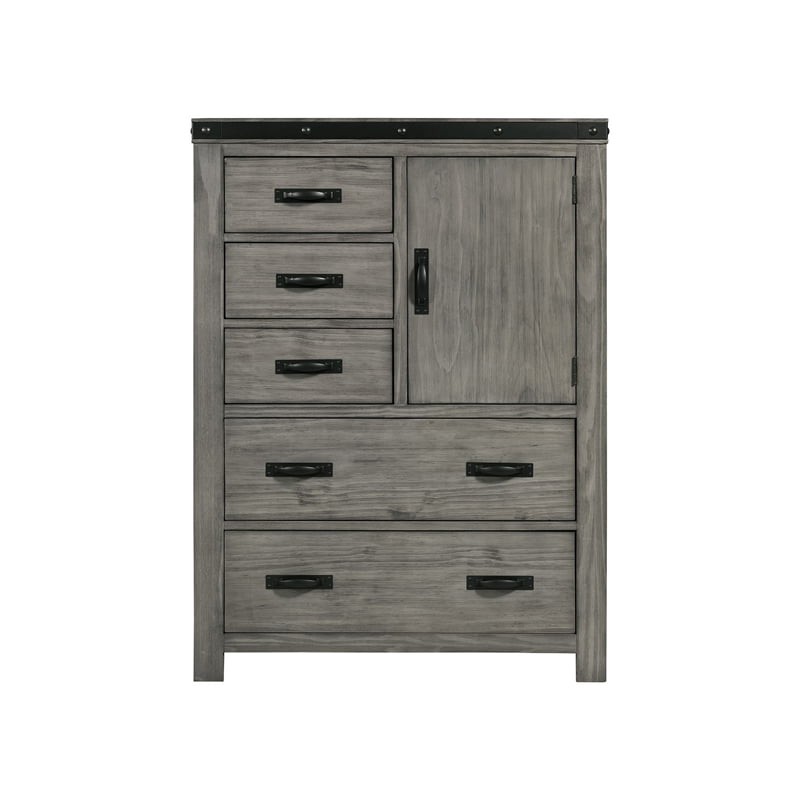 Picket House Furnishings Montauk 5-Drawer Gentleman's Chest in Gray Finish