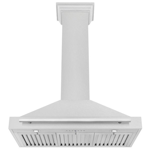 ZLINE DuraSnow Stainless Steel Range Hood with Stainless Steel Handle