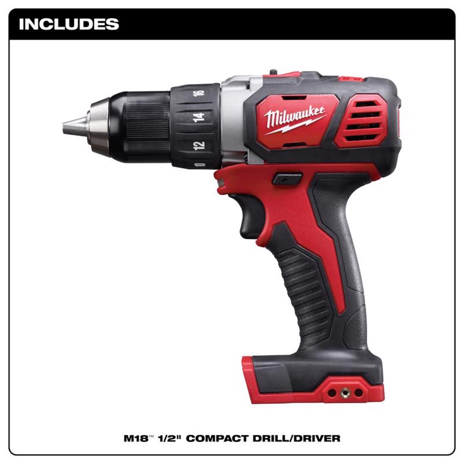 MW 18 V 1/2 in. Brushed Cordless Drill/Driver Tool Only