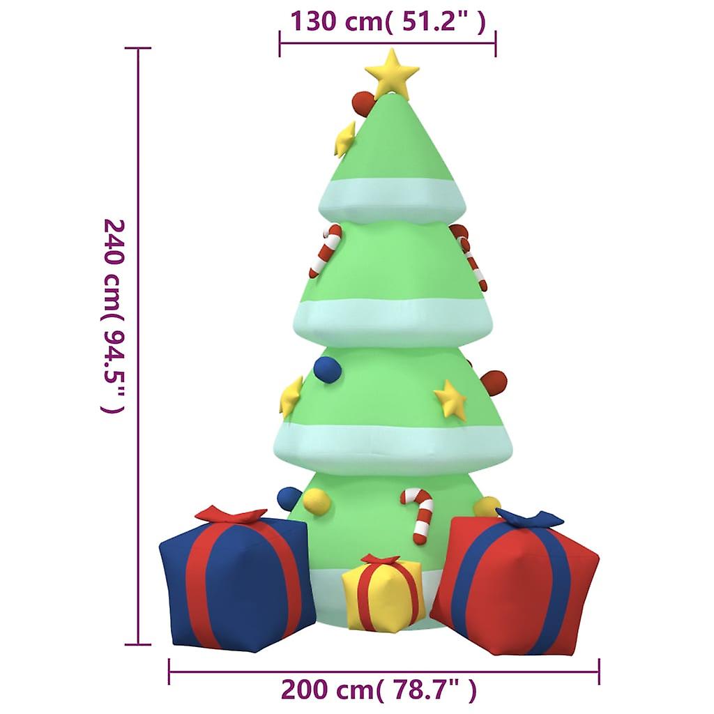 Vidaxl Inflatable Christmas Tree With Leds 94.5