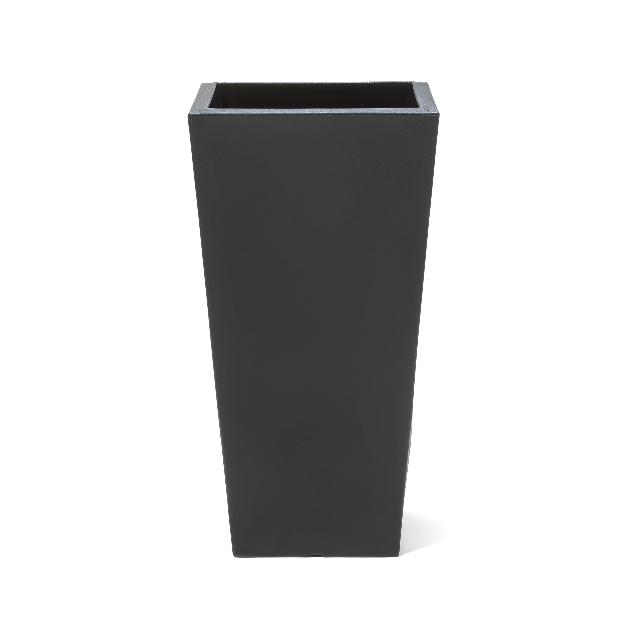 Step2 Tremont Plastic Black Square Planter 15" W x 15" D x 28" H Pot