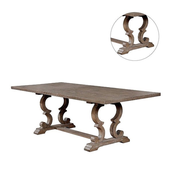 Wooden Dining Table in Rustic Natural Tone