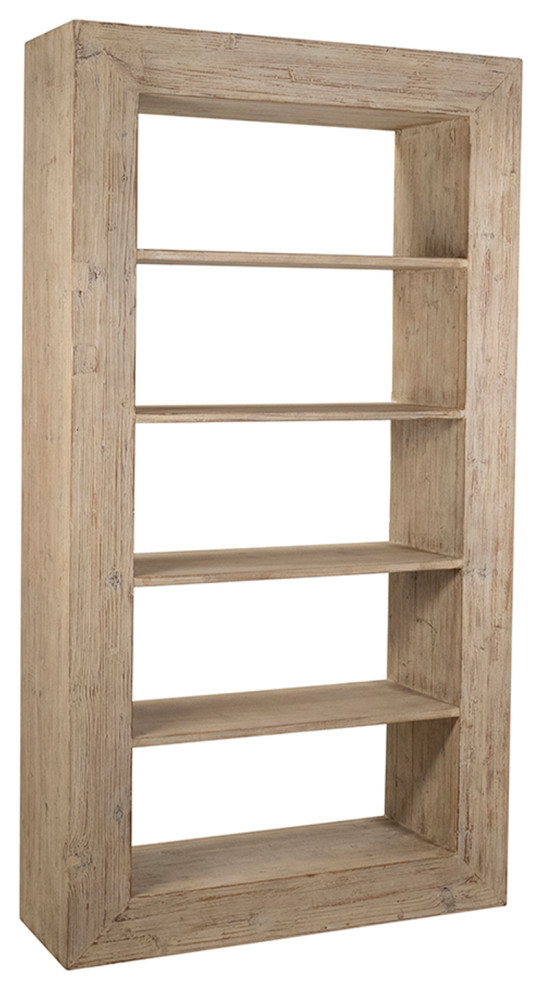 Washed Block Shelf   Farmhouse   Bookcases   by Design Mix Furniture  Houzz