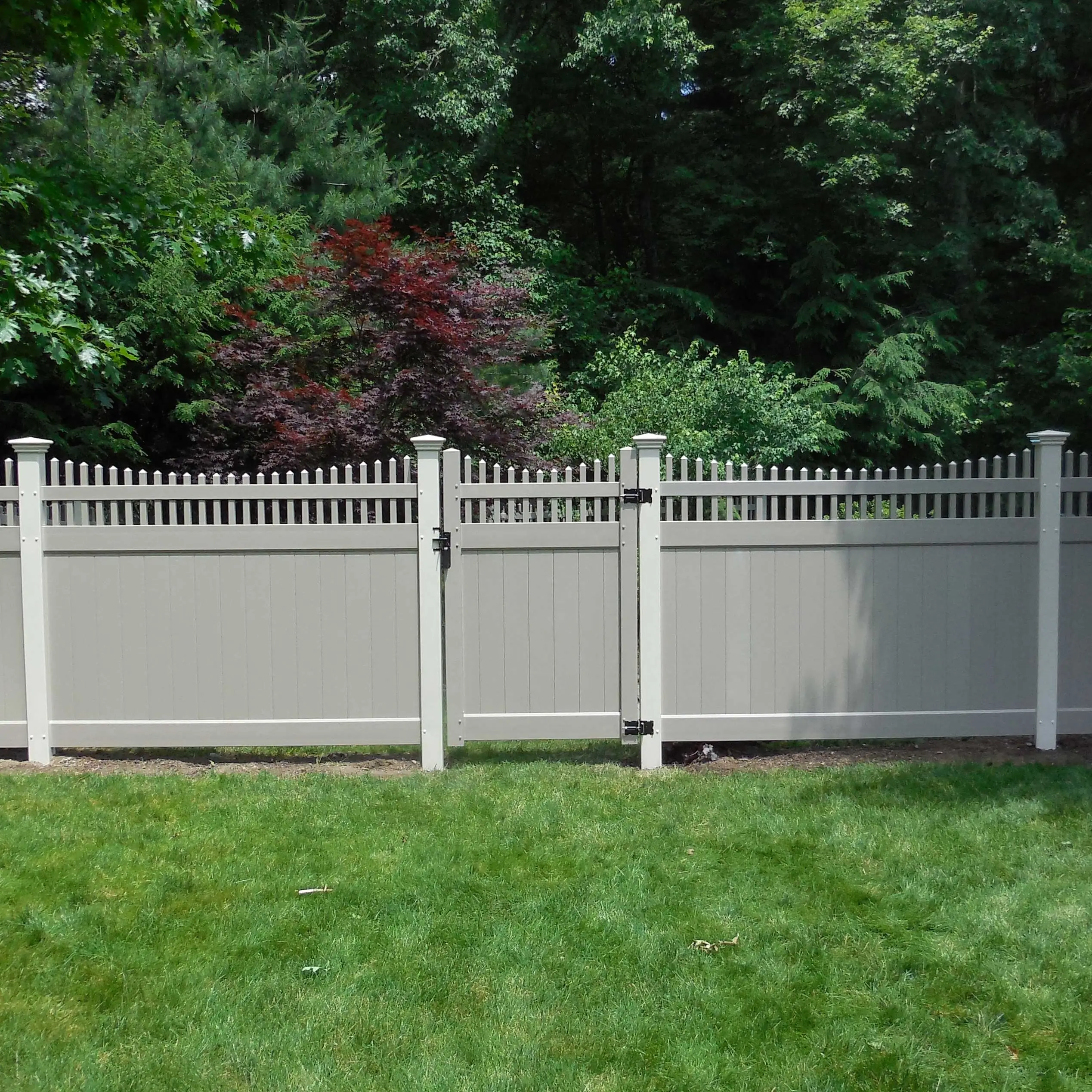 First classic pvc fence with pickets fencing trellis   gates