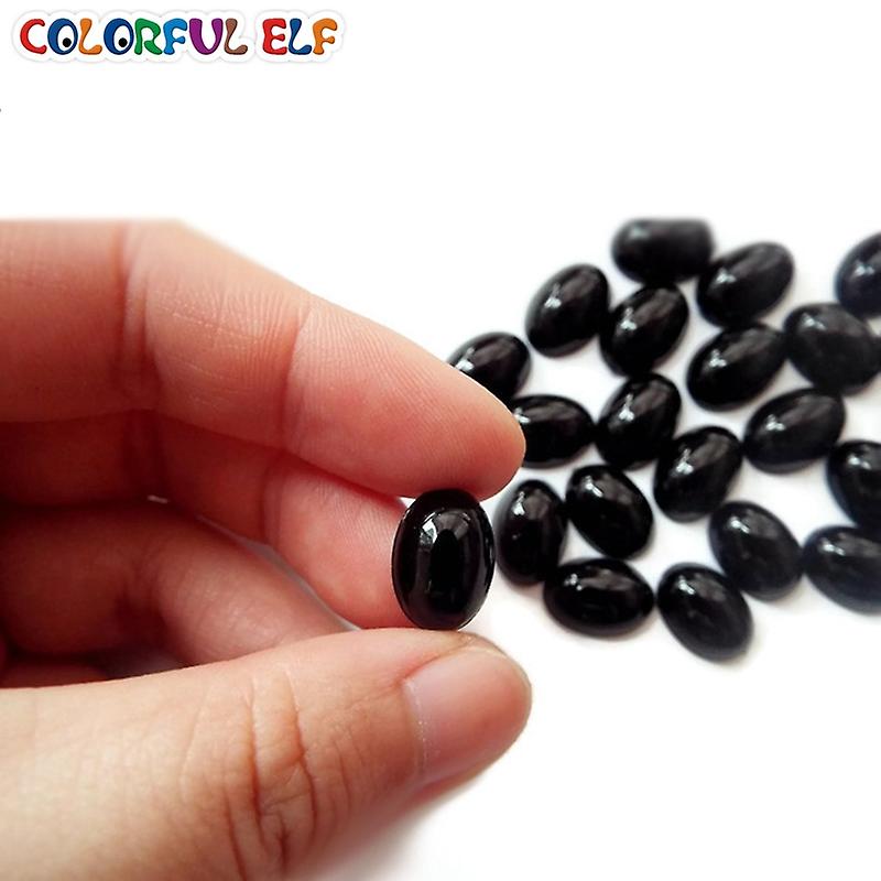 Born Pretty Flatback Oval Black Eyes For Amigurumi Toy Teddy Bear Animal Plastic Eyes Doll Parts Doll Making Supply For Crochet Stuffed Toys