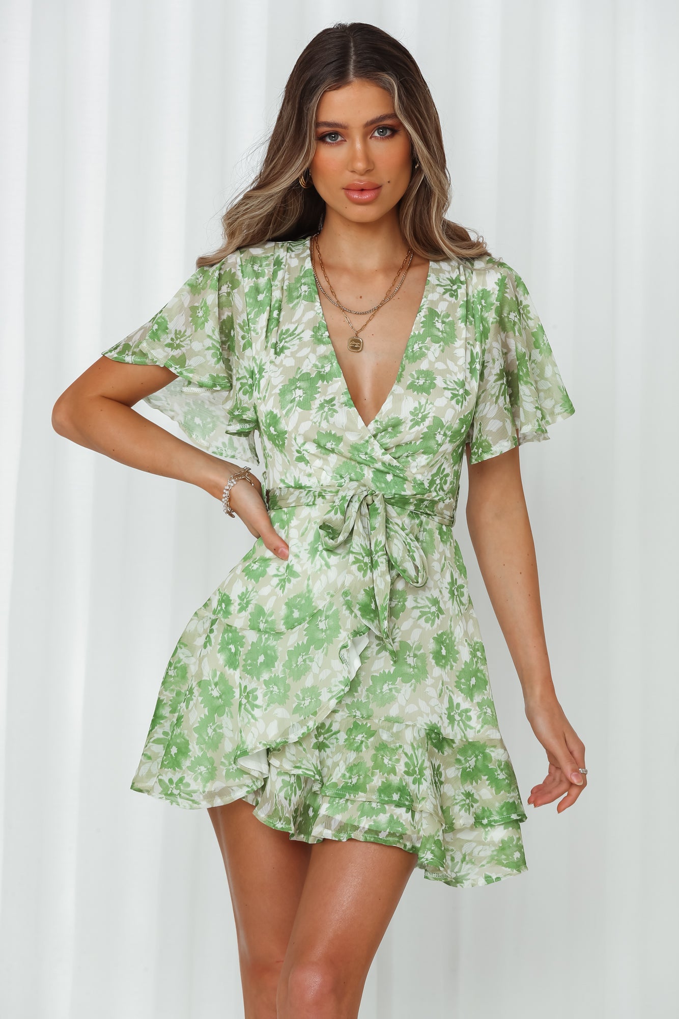 Undivided Attention Dress Green