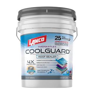 Lanco Coolguard 5 Gal. Insulating Elastomeric White Roof Sealer RC3700-2