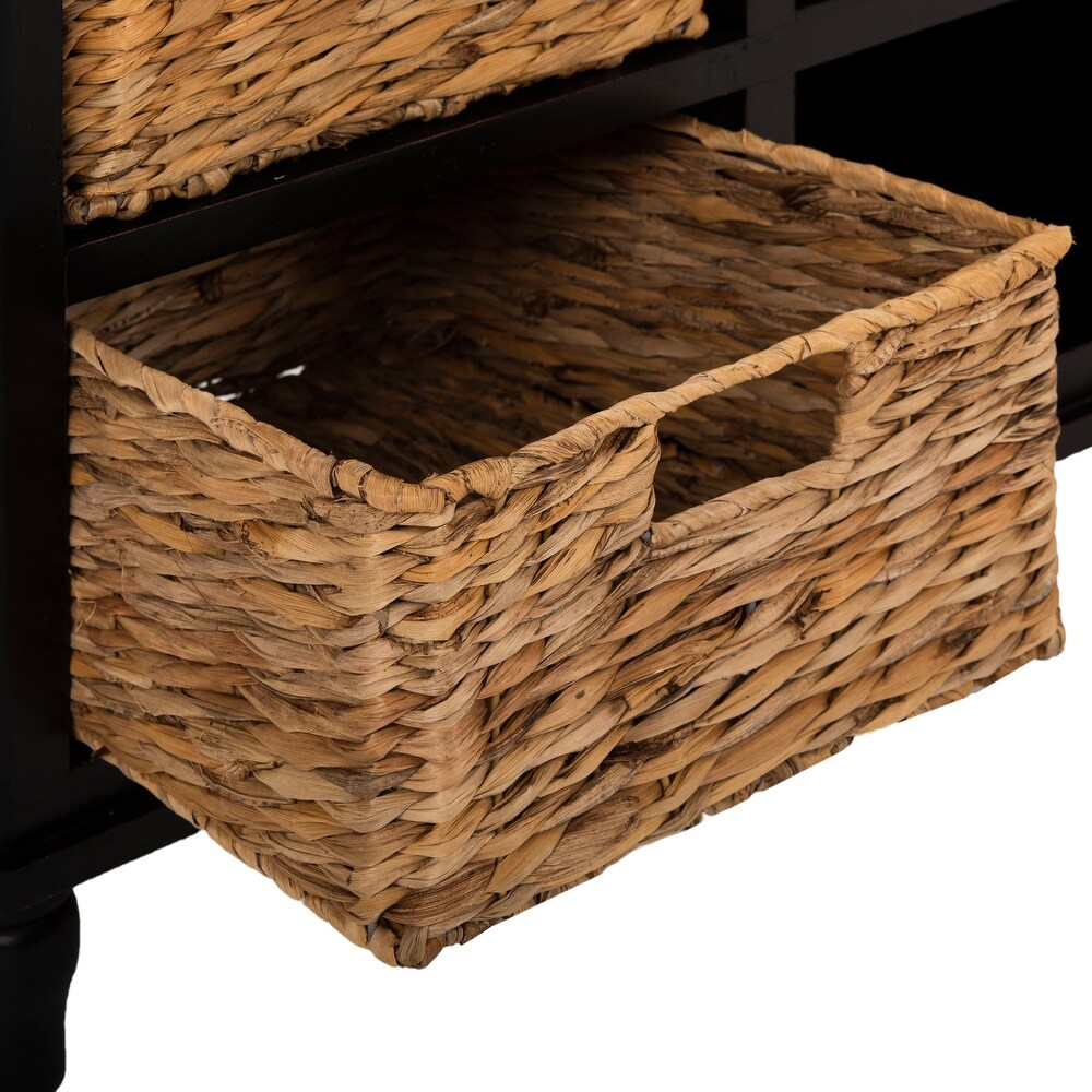 SAFAVIEH Rooney Distressed Black 4 Drawer Storage 20\