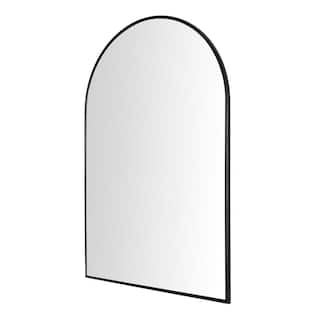 Home Decorators Collection Medium Arched Black Classic Accent Mirror (35 in. H x 24 in. W) H5-MH-255