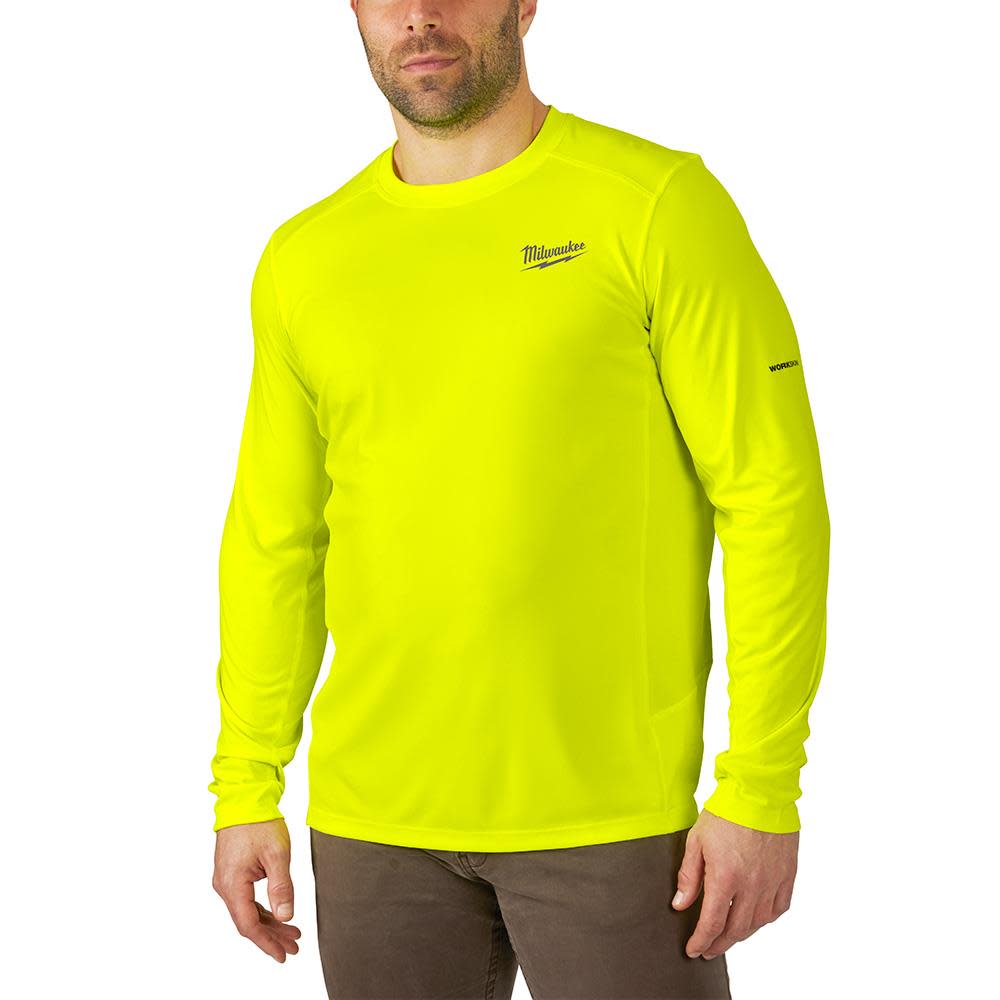 WORKSKIN™ Lightweight Performance Shirt ; Long Sleeve ; HI Vis Yellow S ;