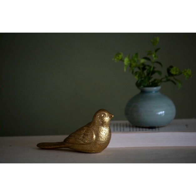 Brass Cast Iron Bird Figurine Foreside Home amp Garden