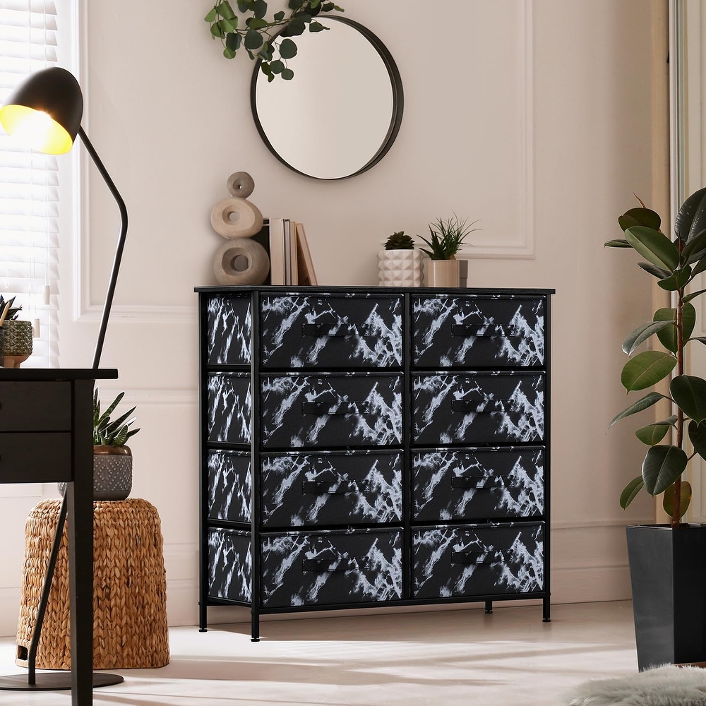 Dresser w/ 8 Drawers Furniture Storage Chest for Home  Bedroom