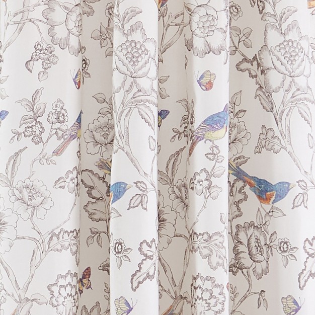 Mockingbird Toile Lined Curtain Panel With Rod Pocket Levtex Home