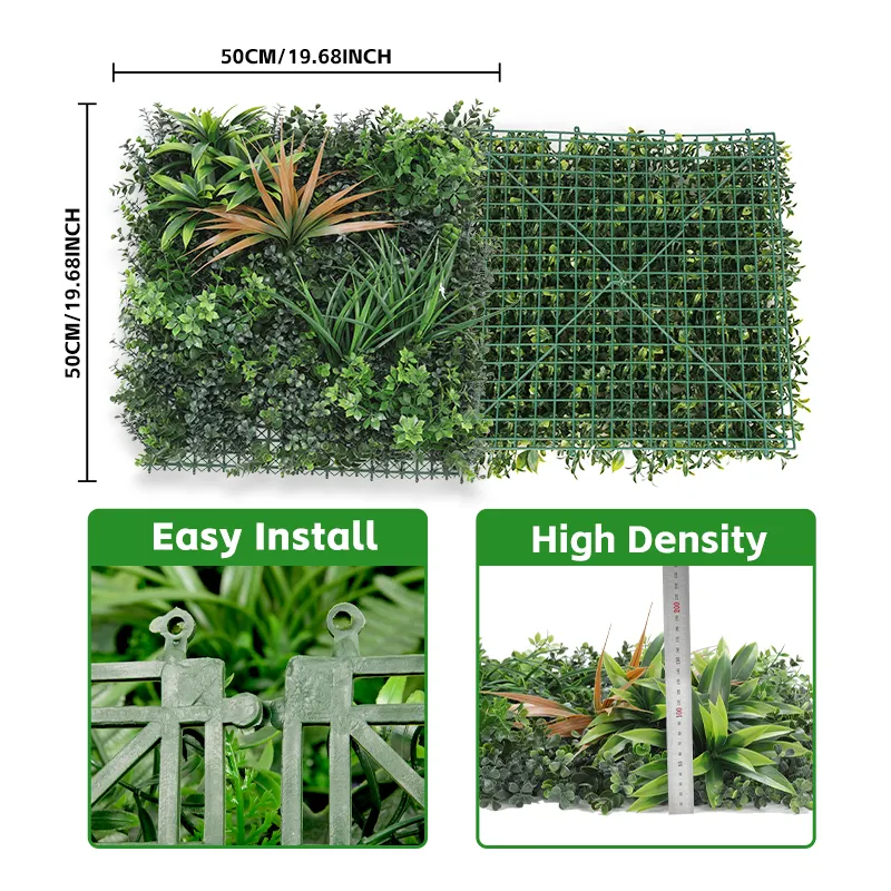 p156 Ruopei Factory Garden Supplies Grass Backdrop Vertical Leaf Panels Artificial Wall Plants