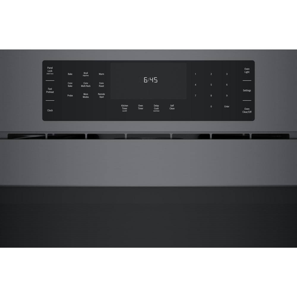 Bosch 800 Series 30 in. Built-In Smart Single Electric Convection Wall Oven w Right SideOpening Door in Black Stainless Steel HBL8444RUC