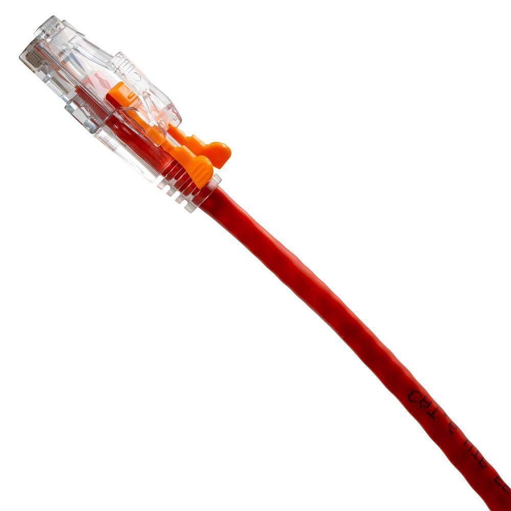 NTW 1 ft. Lockable CAT6 Patented net-Lock Network RJ45 Patch Cable and Snagless Red NL-U6K-001RD