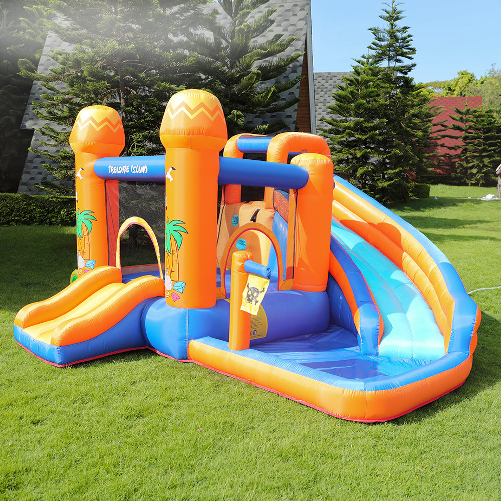 MultiEase Inflatable Kids Water Slide Park Bounce Splash Pool Patio