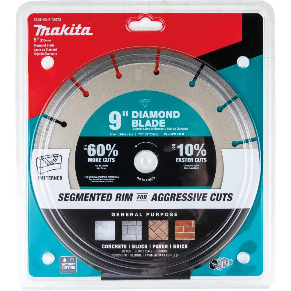 Makita 9 Ultra-Premium Plus Diamond Blade， Segmented， General Purpose ;