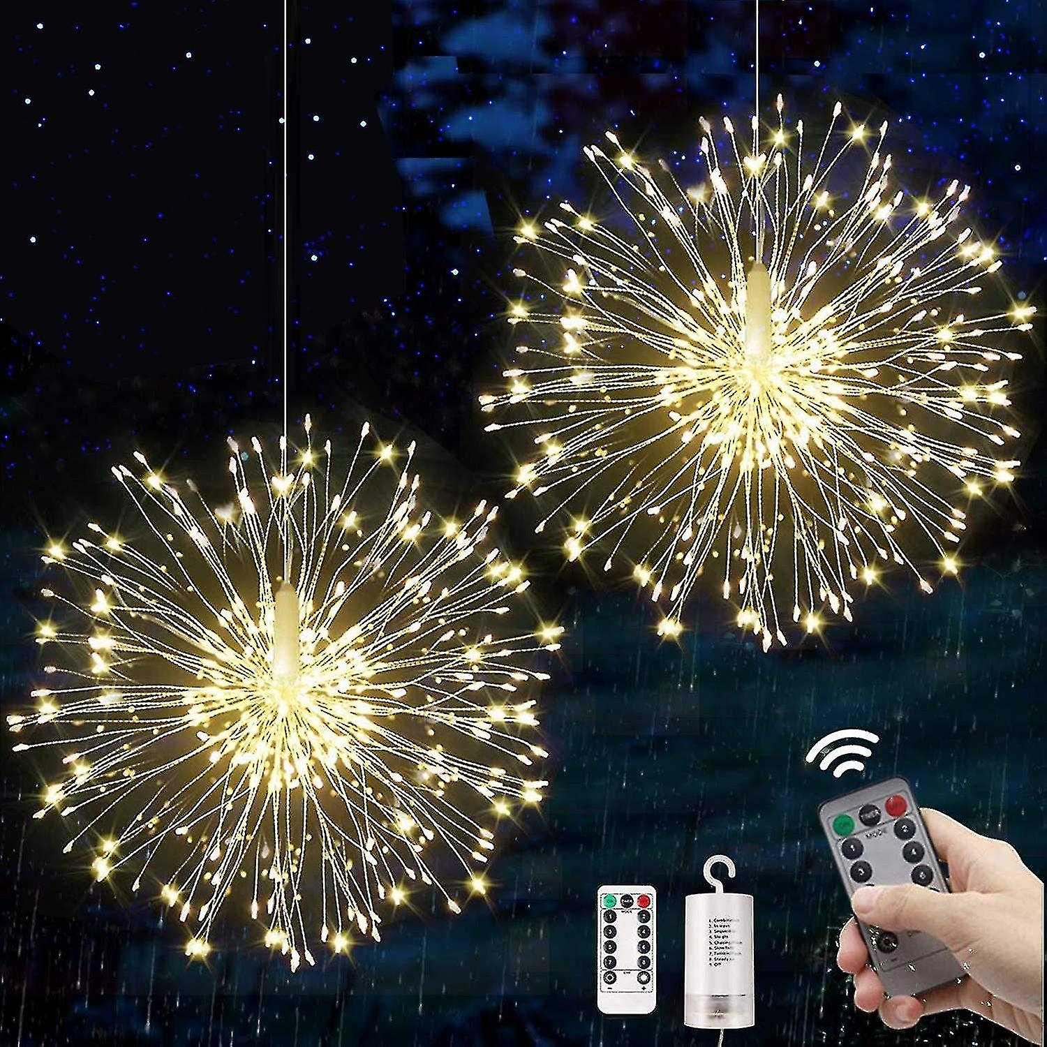 Firework Lights Led Lights， 120led Fairy String Hanging Christmas Sparkle Lights