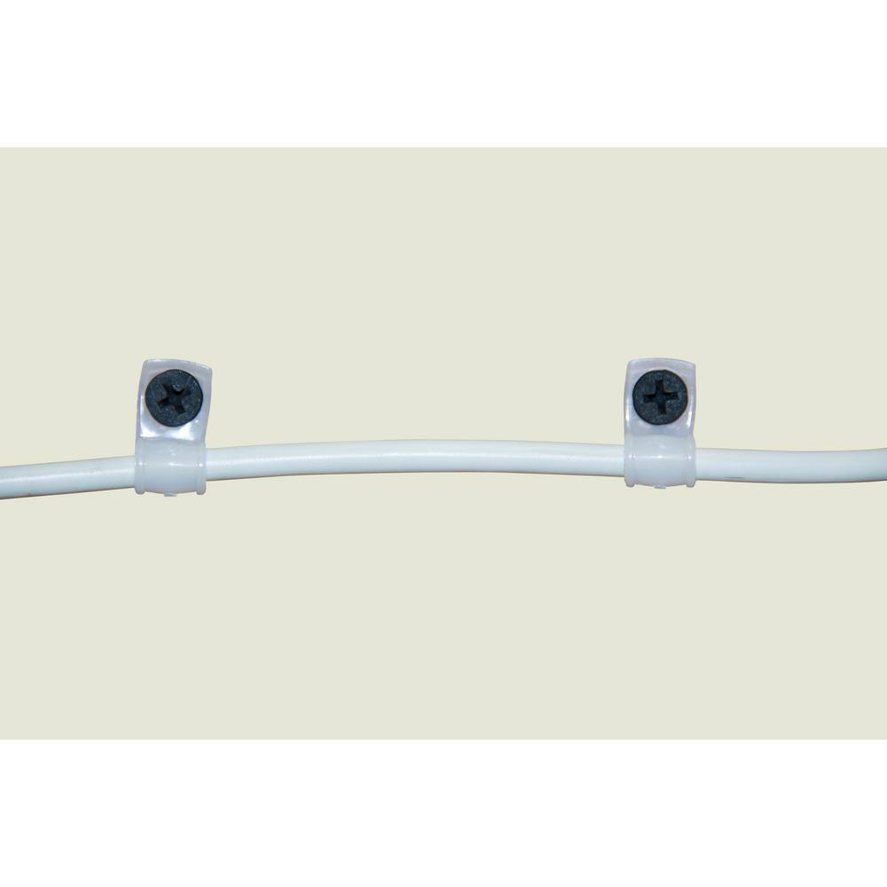 Gardner Bender 38 x 14 in. One Hole Plastic Cable Clamp (18-Pack) PPC-1525