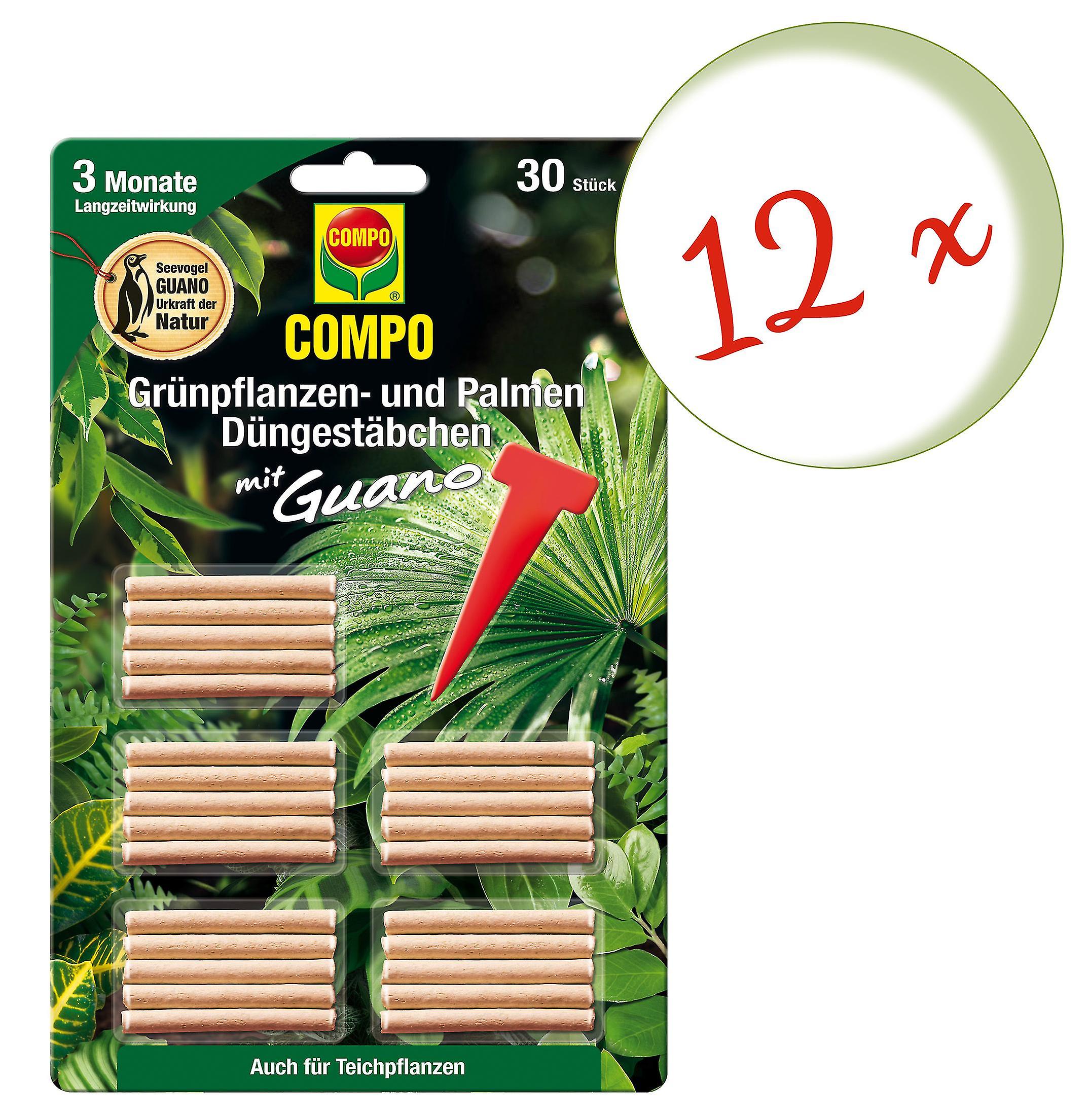 12 x COMPO green plants and palm trees with guano， 30 pcs