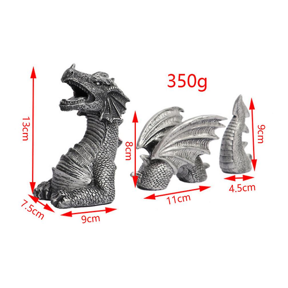 Hree-section Dragon Garden Statues Sculptures Outdoor Ornament Crafts