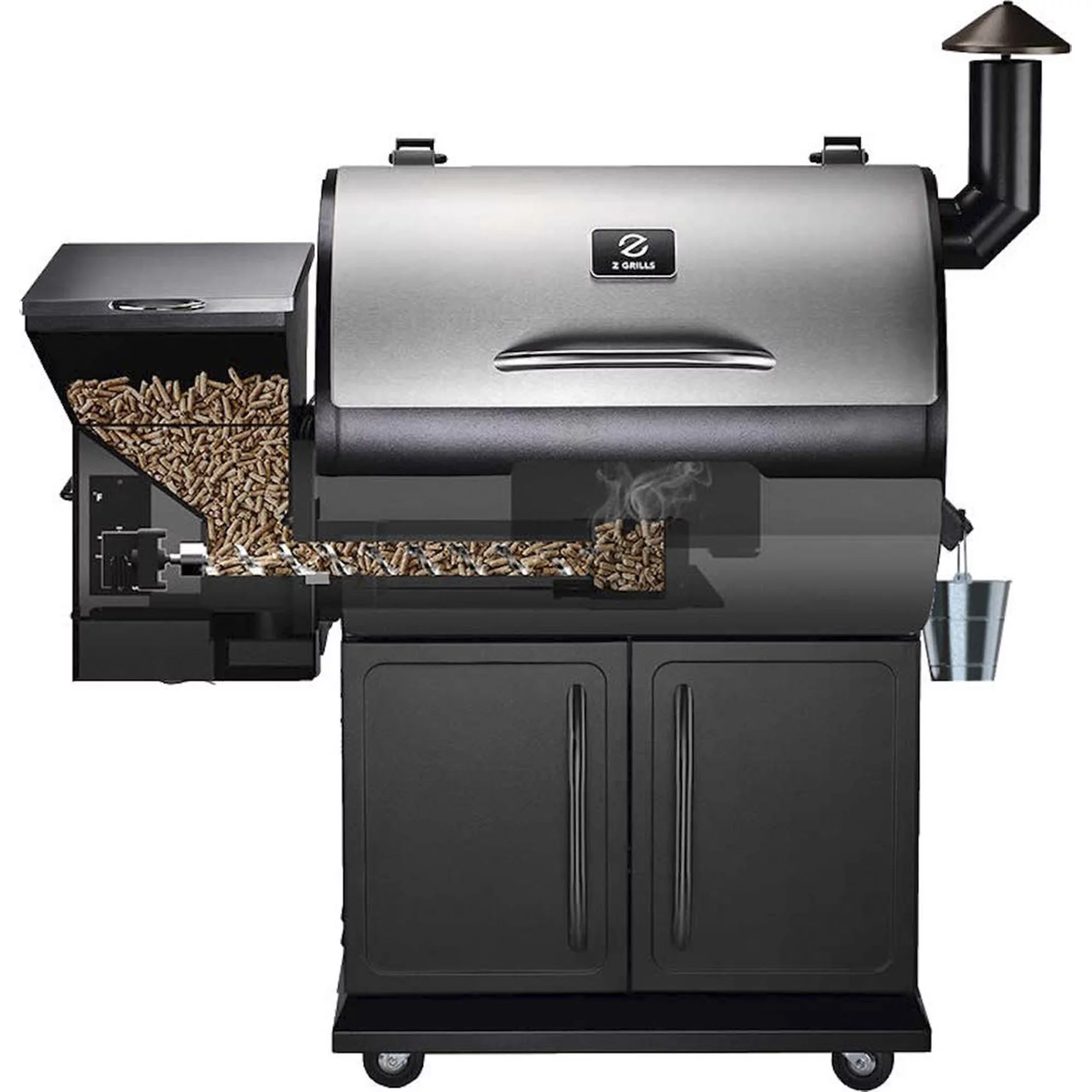 Z Grills ZPG-700E 697 sq. in. Pellet Grill and Smoker Stainless Steel