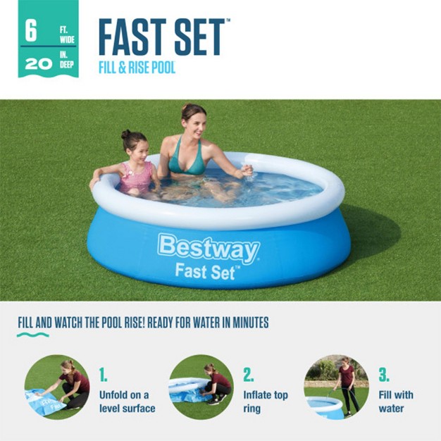 Bestway Utdoor Round Inflatable Above Ground Swimming Pool Set