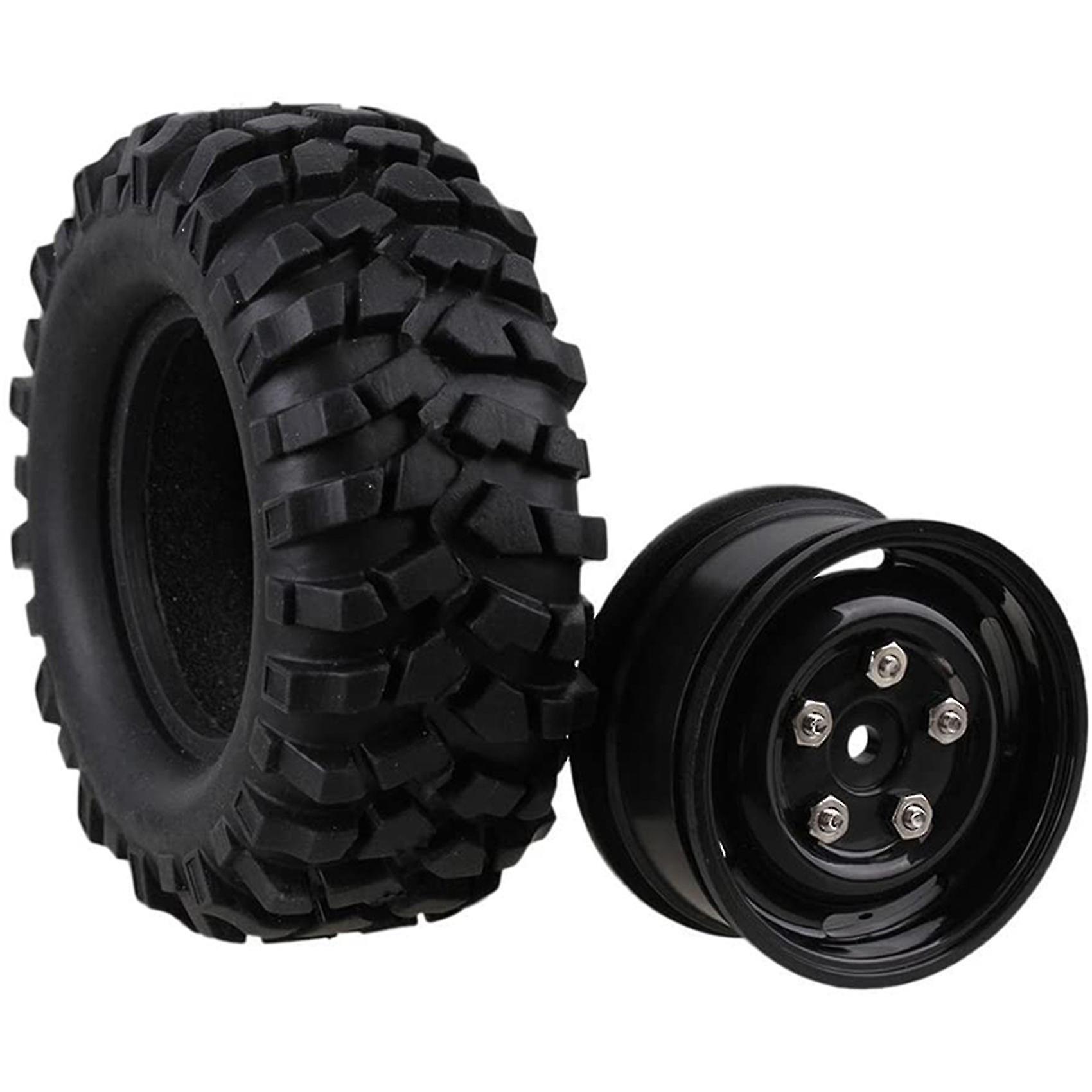 12pcs 96mm 1.9 Inch 12mm Hex Wheel Rim And Tyres Tires For 1/10 Rc Crawler Car Redcat Traxxas Trx4