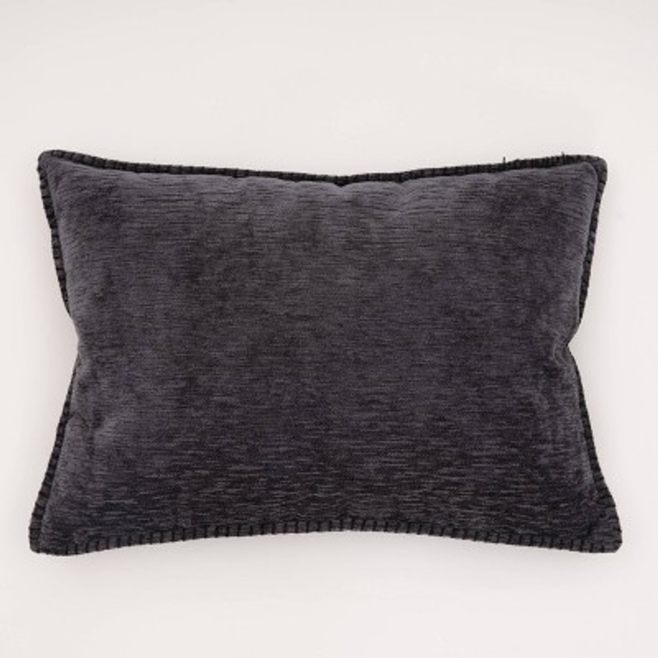 14x20 Oversize Junoesque Chenille Whipstitch Lumbar Throw Pillow Navy - Evergrace