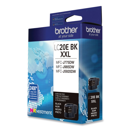 Brother LC20EBK INKvestment Super High-Yield Ink， 2，400 Page-Yield， Black