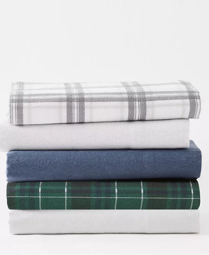 London Fog Super Soft 165 GSM Cotton Flannel 3 Piece Sheet Set， Twin