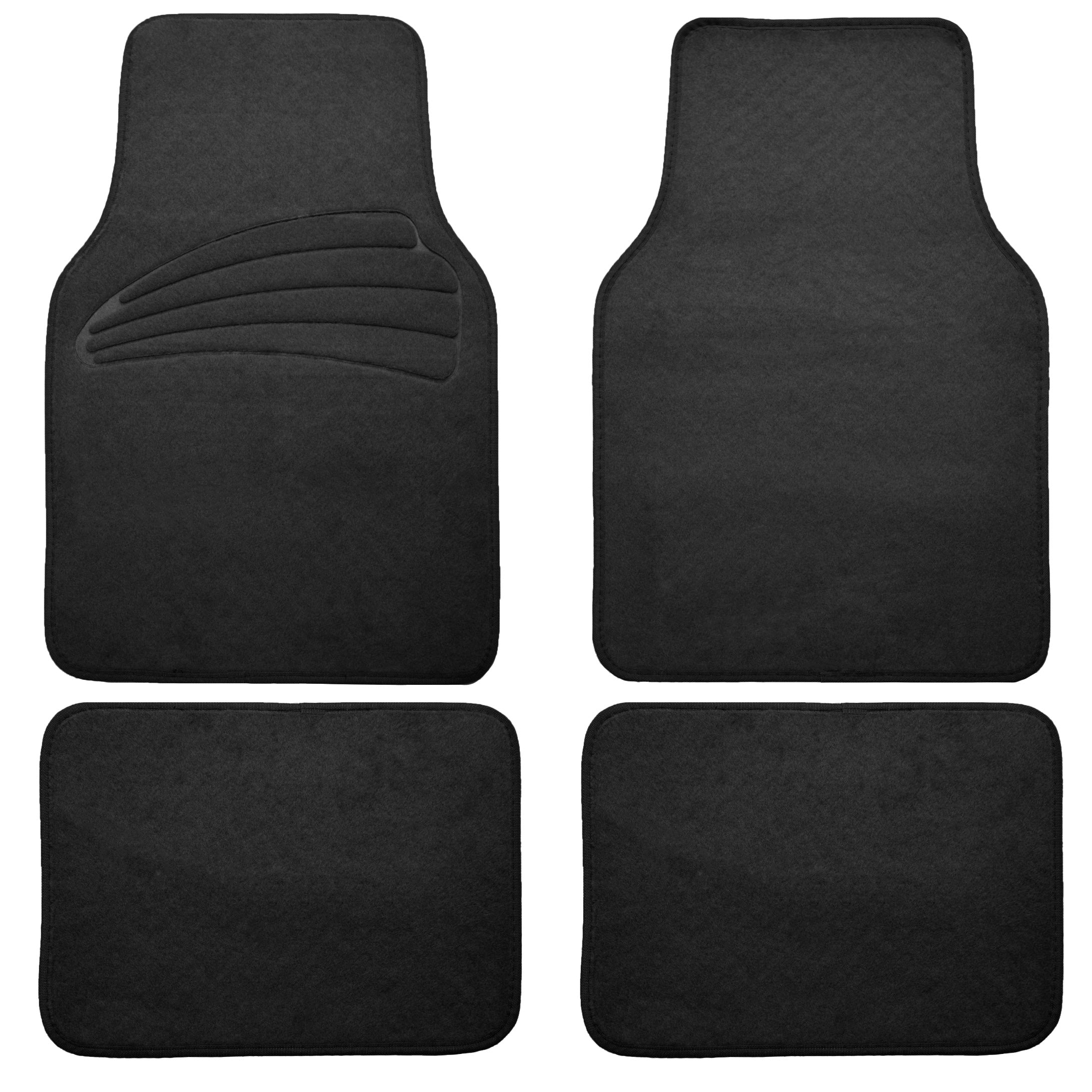 FH Group Premium Carpet Car Floor Mats for Sedan and SUV， Universal Fit with Unique Design Heavy-Duty Carpet Liner， Waterproof， Carpet Mat - 4Pcs Front and Rear